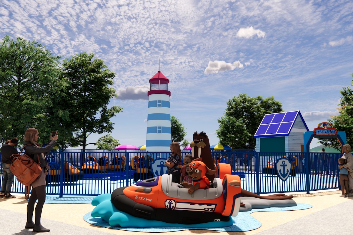 Zuma's Drifter ride at Paw Patrol Chessington